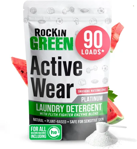 Miniatura 19 de Detergente para ropa Rockin' Green, Detergente en polvo para ropa a base de plantas, Detergente para ropa totalmente natural, Combate el olor vegano