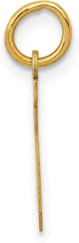 Miniatura 2 de Dije pequeño con número 5 pulido de oro amarillo de 14 k, 0.709 in x 0.276 in, Metal