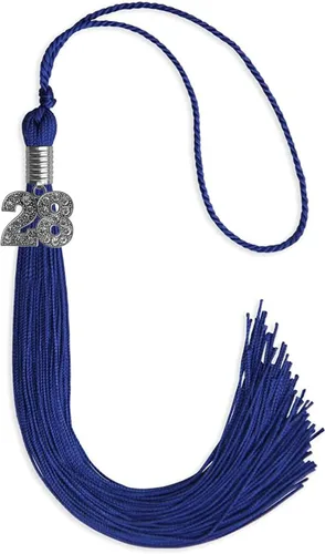 Miniatura 69 de Endea Graduation Borla de un solo color con dije de plata brillante (oro antiguo, 2022)