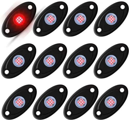 Miniatura 10 de 12 cápsulas de luces LED moradas de neón para auto, camión, ATV, SUV, luz trasera para vehículos