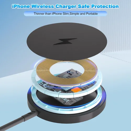 Miniatura 5 de Magnetic Wireless Charger for iPhone 17 16,2Pack 6FT Wireless iPhone Charging Fast Mag-Safe Charger with Apple USB C Charging Block for iPhone 17