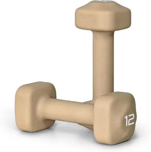 Miniatura 21 de Tone Fitness Pares de Mancuernas de Pesas de Neopreno con Cabeza Cuadrada Antirrodamiento Múltiples Opciones Azul