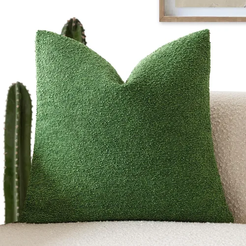 Miniatura 66 de Foindtower Fundas de almohada decorativas con textura de boucle, fundas de almohada sólidas, neutrales, suaves y acogedoras para silla, sofá