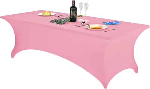 Miniatura 58 de FORLIFE - Funda de mesa de elastano, mantel ajustado de 4 pies para mesas rectangulares, funda elástica para patio, universal para bodas, banquetes