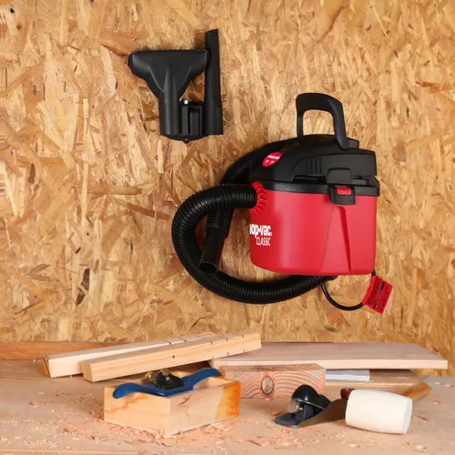 Miniatura 3 de Shop-Vac 2021000 Aspiradora húmeda y seca de 1 galón y 1 HP máximo, microaspiradora compacta portátil con soporte de pared de mango plegable y Rojo