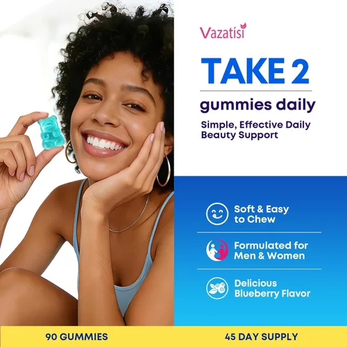 Miniatura 7 de Gomitas de biotina de 15,000 mcg con colágeno y queratina, gomitas 13 en 1 para la piel y las uñas para mujeres y hombres, crecimiento del cabello