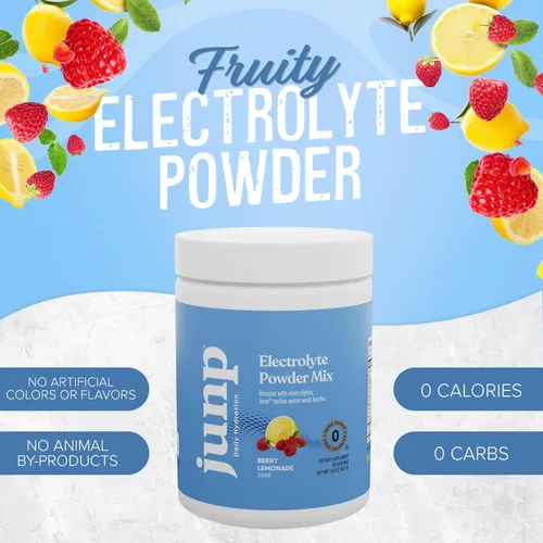 Miniatura 2 de JUNP Electrolitos en polvo, sin azúcar, sin carbohidratos, mezcla de electrolitos cetogénicos de limonada de bayas, electrolitos en polvo