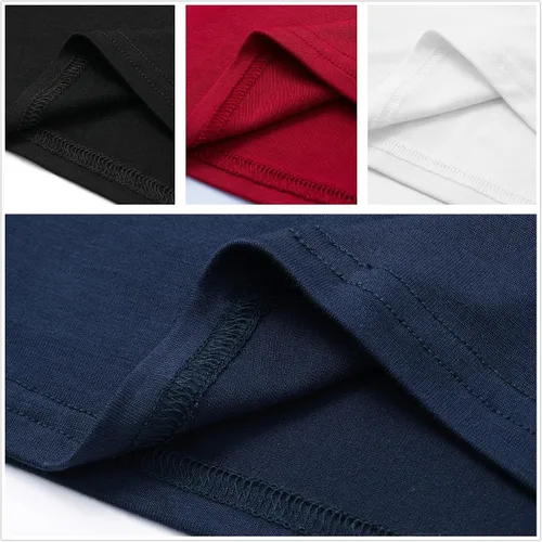 Miniatura 4 de Formeet17 4 piezas de camiseta corta básica sin mangas para mujer, cuello redondo