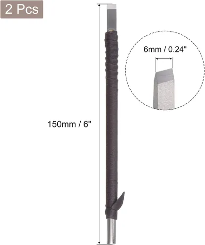 Miniatura 2 de uxcell Cuchillo para tallar cinceles de madera, carburo de tungsteno de 0.236 pulgadas, punta plana para carpintería, herramienta de mano Graver