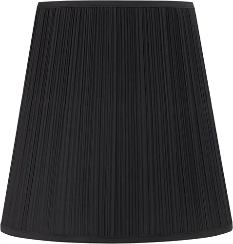 Aspen Creative 33143 - Pantalla de araña tradicional plisada con forma de hongo, color negro, parte superior de 12 pulgadas x 18 pulgadas inferior x