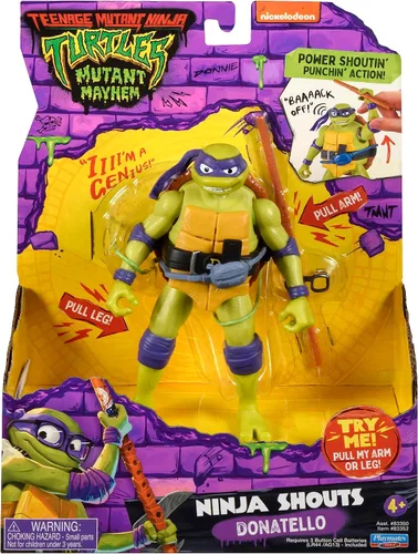 Miniatura 2 de Teenage Mutant Ninja Tortugas: Mutant Mayhem 5.5" Donatello Deluxe Ninja Shouts Figura por Playmates Toys