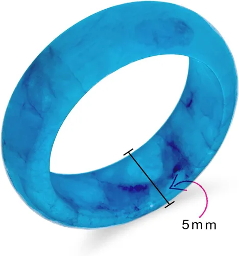 Miniatura 4 de Bling Jewelry Anillo de eternidad apilable simple para mujeres y adolescentes con colores teñidos azul, rosa, dorado, verde, piedra preciosa