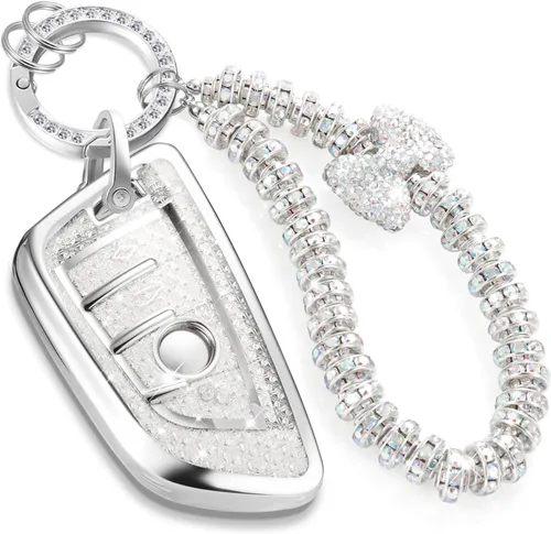 Miniatura 41 de Funda para llavero Jeep con llavero trenzado de diamante de lujo, funda suave mejorada para Wrangler Rubicon Gladiator JL JLU JT Sahara JLU Flip
