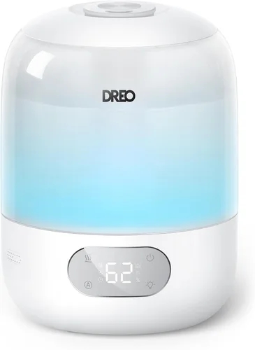 Dreo Humidificadores de niebla fría para bebé, 3L de relleno superior, 26dB silencioso, luz indicadora ambiental para guardería, menos recarga,