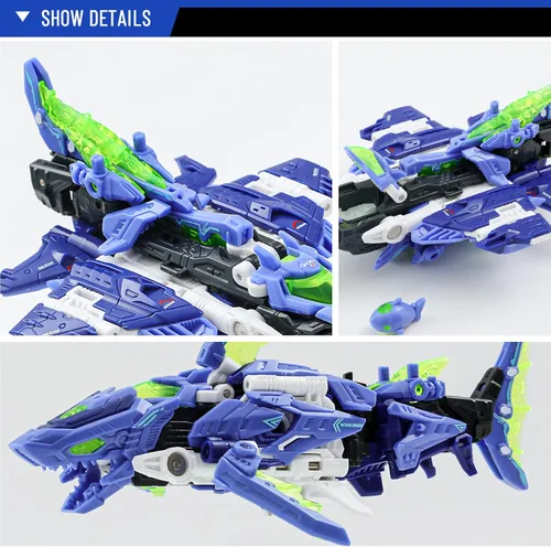 Miniatura 6 de 52TOYS Beastdrive BD-02 Hydro Bullet Shark - Figura de acción de juguete de deformación, juguetes de conversión en vehículo y bestia, regalo