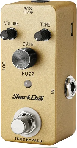 Miniatura 2 de SharkChili Fuzz Single Effect True Bypass para guitarra eléctrica Overdrive (sin fuente de alimentación)