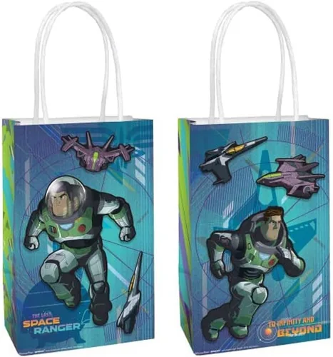 Miniatura 2 de Crea tu propia bolsa de papel con complementos (paquete de 8) - 8.25 x 5 x 3.25 pulgadas - Perfecto para fiestas y regalos de niños, Encanto