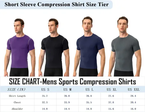Miniatura 5 de Camisetas deportivas de compresión para hombre, camisetas deportivas de manga corta para entrenamiento, camisetas de secado fresco, camisetas