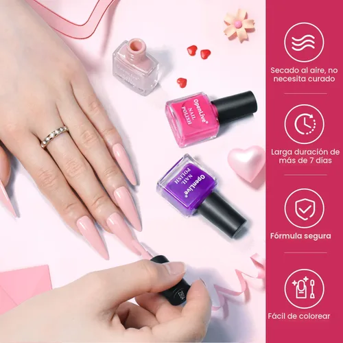 Miniatura 4 de OpenLive - Juego de 12 esmaltes de uñas con 10 combinaciones de colores, 2 esmaltes base y de capa superior, esmalte de uñas de secado rápido