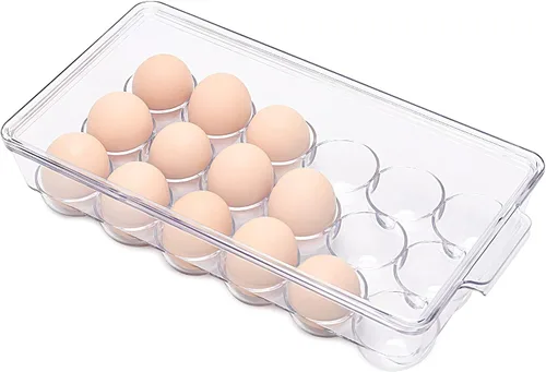 Miniatura 7 de Soporte para 12 huevos para refrigerador, recipiente transparente para nevera, cocina