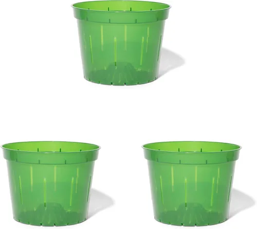 Miniatura 8 de rePotme Maceta de orquídea de 6 pulgadas, paquete de 3 macetas ranuradas para orquídeas con agujeros para trasplante (zafiro azul)