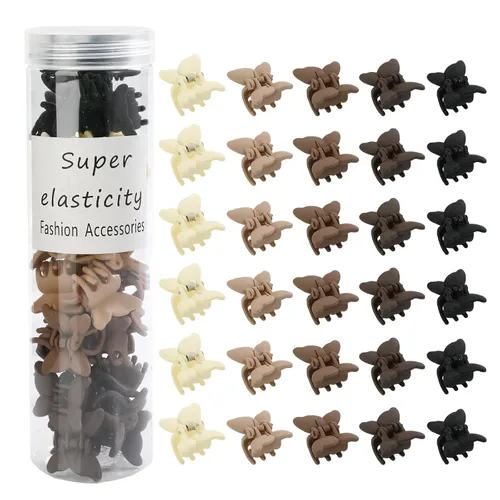 Miniatura 7 de 100 piezas de pinzas pequeñas para el cabello, lindas pinzas de garra diminutas para cabello fino con agarre fuerte, accesorios para el cabello