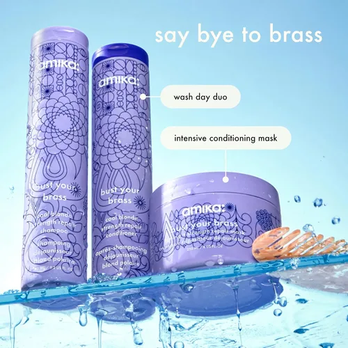 Miniatura 8 de amika bust your brass cool blonde strength repair shampoo