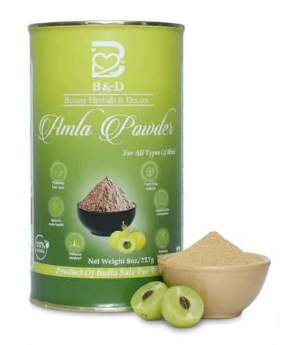Amla Powder | 100% puro y natural | Cuidado del cabello y la piel a base de hierbas | Previene la caída del cabello, aumenta la inmunidad y la