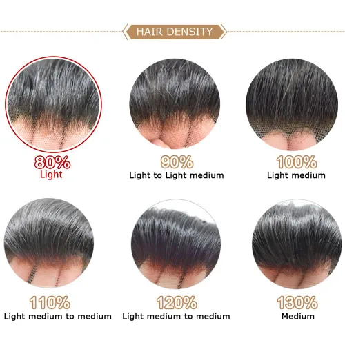 Miniatura 6 de Tupé para hombres 100% europeos unidades de cabello humano francés sistema de cabello de encaje con nudos blanqueados, línea capilar natural para #5