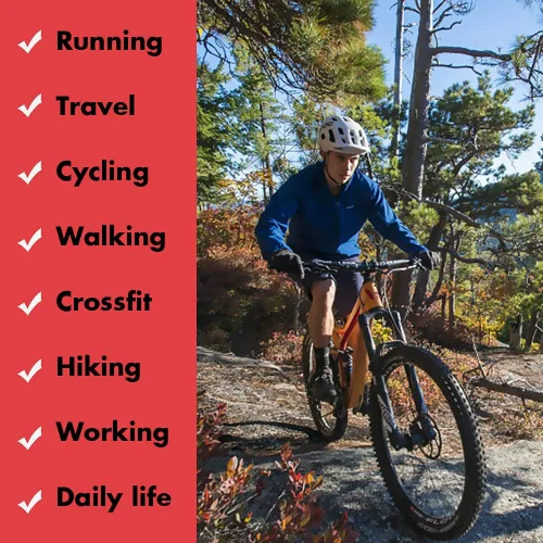 Miniatura 5 de Calcetines de ciclismo de compresión de tobillo para correr para viajar caminar escalada