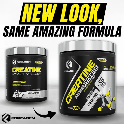 Miniatura 3 de Forzagen Monohidrato de creatina en polvo sin sabor, creatina micronizada en polvo para ganancia muscular para hombres y mujeres, creatina