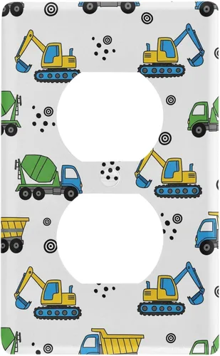 Placa de interruptor de pared para camión volquete para excavadora de tractor, placa de interruptor de pared, tamaño de 1 banda, 2.9 x 4.6 pulgadas,
