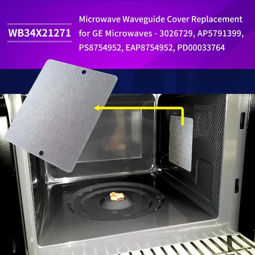 Miniatura 3 de WB34X21271, 3026729, funda de repuesto para guía de ondas de microondas de 3-3/8 x 4-1/8 pulgadas, compatible con GE General Electric Hotpoint RCA