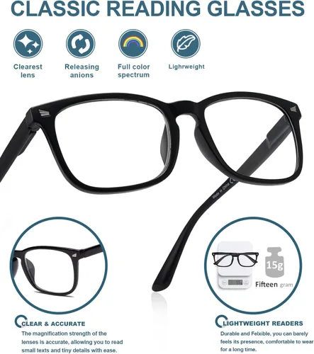 Miniatura 4 de BLUELESS Gafas de lectura para mujer - Lectores de moda para damas (Floral, 0.00)