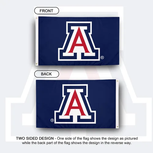 Miniatura 2 de Desert Cactus Bandera de la Universidad de Arizona UA – Bandera de gatos salvajes de 3 x 5 pies, tela duradera para interiores y exteriores, diseño