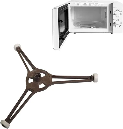 Soporte para plato giratorio para microondas, anillo giratorio, brazo trípode, bandeja de juego de vidrio, soporte de guía de rodillo, se adapta a