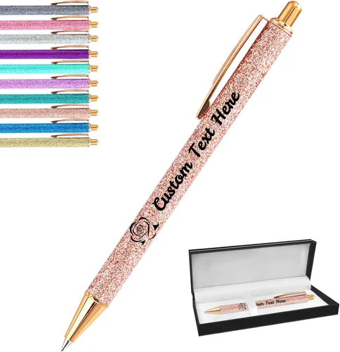 Miniatura 12 de Aolun 10 bolígrafos personalizados con nombre, bolígrafo retráctil con mensaje de texto para mujeres, enfermeras, escritura, cumpleaños, graduación