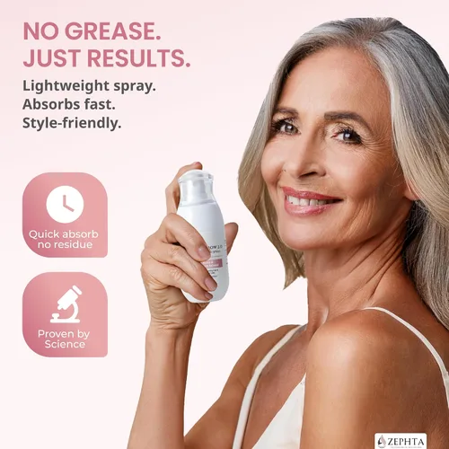 Miniatura 7 de Zephta H-Regrow - Spray para el crecimiento del cabello, con agua de arroz, biotina, aloe vera, cafeína y jengibre, producto para el crecimiento