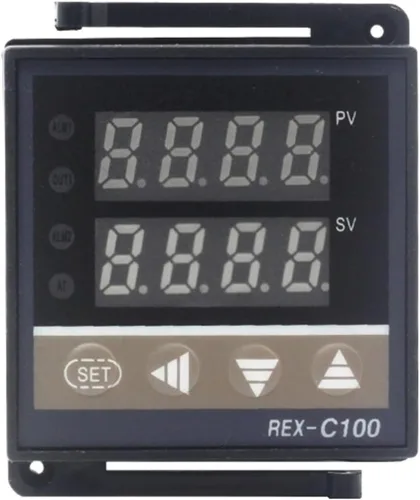 REX C100 Digital PID Controlador de Temperatura REX-C100 Termostato 32.0-752.0 °F K Tipo Entrada 40DA SSR Relé 0-40A Disipador de calor