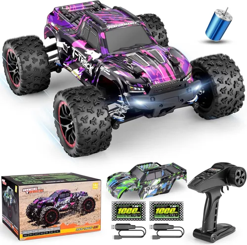 HAIBOXING autos de control remoto sin escobillas a escala 1/18, rápidos, 18859A, 4WD todoterreno, camiones de control remoto 48 KM/H de velocidad