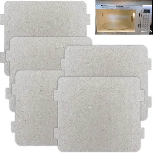 OIIKI 5 fundas para guía de ondas, piezas de colocación de microondas, accesorios gruesos de aislamiento térmico, hoja de mica universal para horno