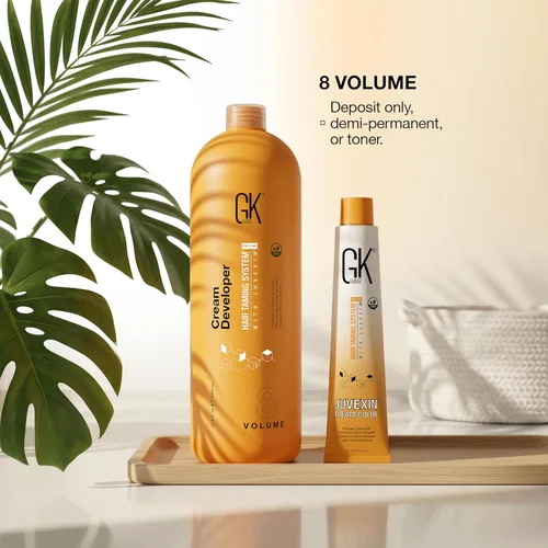 Miniatura 2 de Global Keratin GK HAIR - Crema profesional para el cabello, desarrollador de 8 volúmenes, 33.8 onzas líquidas para teñir el cabello, tinte de tóner
