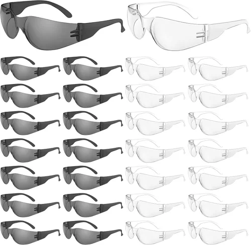 WFEANG Gafas de seguridad – Gafas protectoras transparentes con ANSI Z87.1, resistentes a arañazos e impactos, protección ocular para el trabajo,