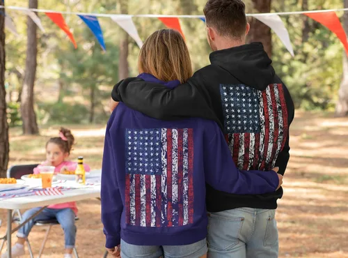 Miniatura 3 de Sudadera con capucha para hombre con bandera estadounidense de Estados Unidos