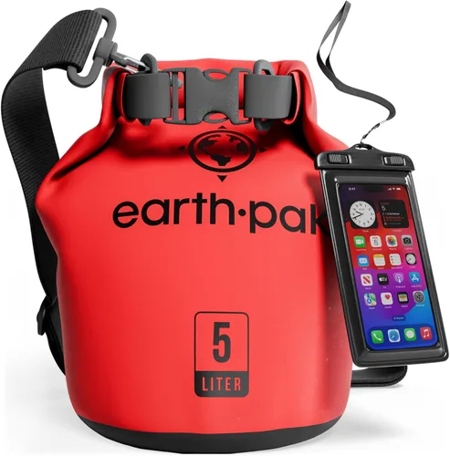 Miniatura 64 de Earth Pak Bolsa Seca Impermeable - Mochila Impermeable de Cierre Enrollable Superior Mantiene el Equipo Seco para Kayak con Funda Impermeable
