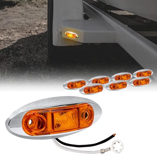 Miniatura 28 de TRUE MODS - Kit de 2 luces marcadoras LED ámbar de 2.5 pulgadas para remolque [DOT FMVSS 108] [SAE P2] [Montaje en superficie] [Impermeable IP67]