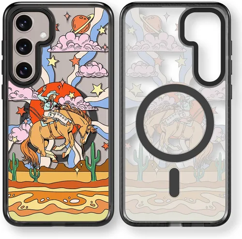 Miniatura 132 de Rosarnnah Funda compatible con Samsung Galaxy S24 Ultra, bonita estética, a la moda, divertida funda con estampado de gatito y gato, duradera a