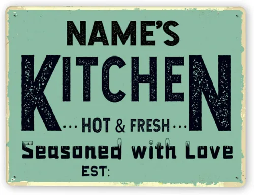 Miniatura 21 de Letreros de cocina personalizados personalizados para cocina, decoración de pared, letreros de metal para restaurante de mostrador, bar en casa
