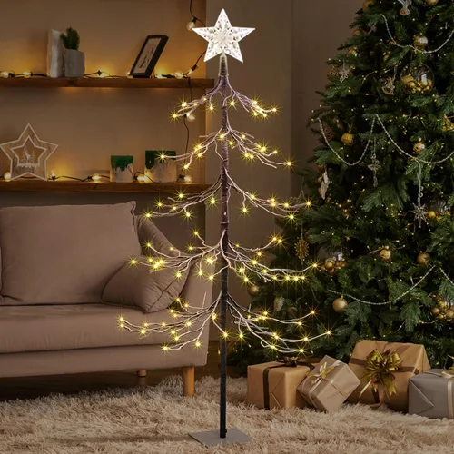 Miniatura 11 de Lightshare Árbol de abeto nevado de 13 pies, 328 luces LED, para uso en interiores y exteriores, blanco cálido, para el hogar, festival, fiesta