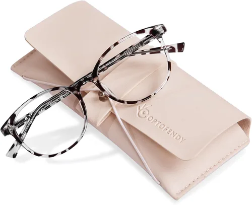 Miniatura 10 de TR90 - Lentes de lectura para mujeres, modernas, redondas, con bloqueo de luz azul para computadora, antifatiga ocular y antirreflejante UV